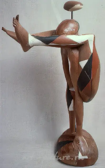 Equilibrist, 1992, wood, polychrome, 110x50x40 Author`s property