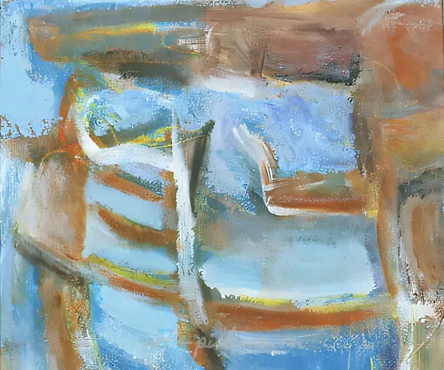 旧世界，1994年，纸板，丙烯，51×44厘米。作者自藏。