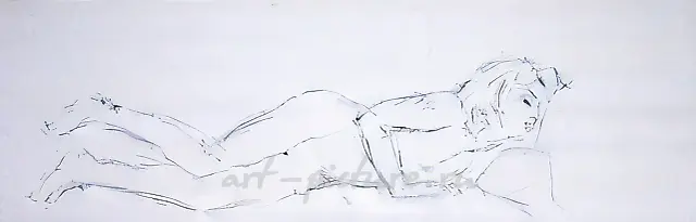 Бара I, 1994, пастель, уголь, графит, холст, 65х207