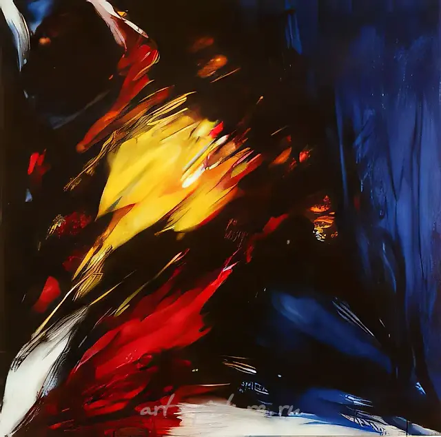 发光者，1990年，布面油画，125x125