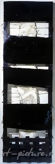 Pillar of Fire, 1995, Tin plate, canvas, varnish, tempera, wood, 218x65 cm Author’s property