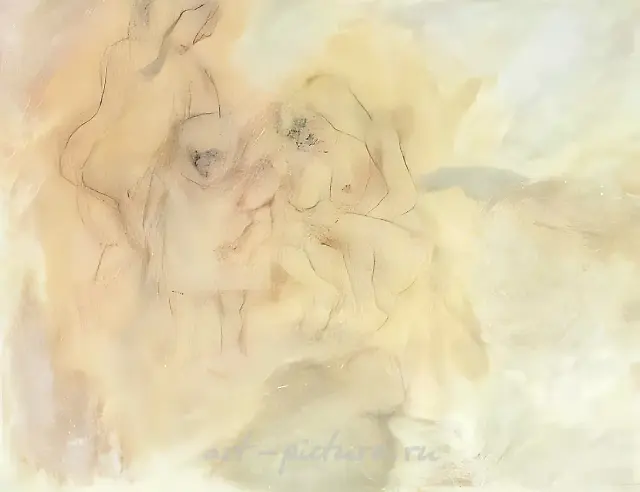 《明亮的粉彩》，1992年，纸本、粉彩，50×65厘米，作者自藏
