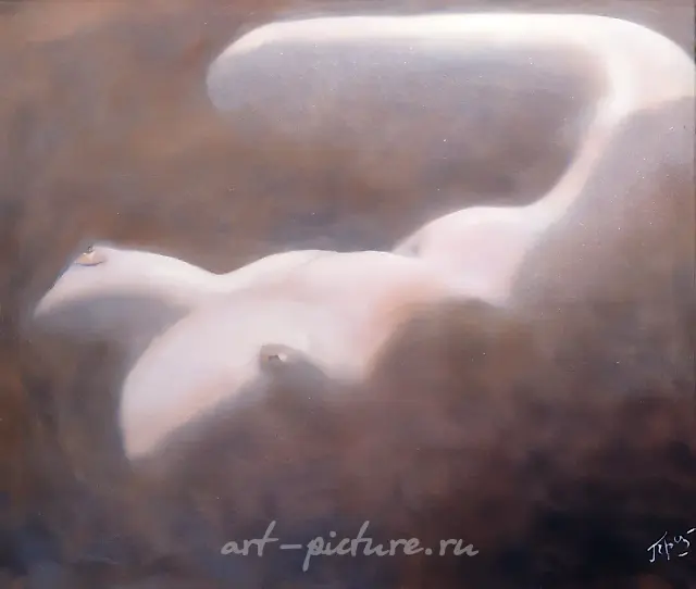 “剪影”系列，1993年，布面油画，100x120厘米。作者自藏。