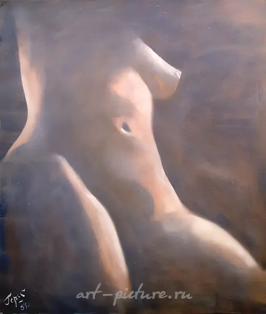 《剪影》系列，1993年，布面油画，120x100厘米。作者所有。