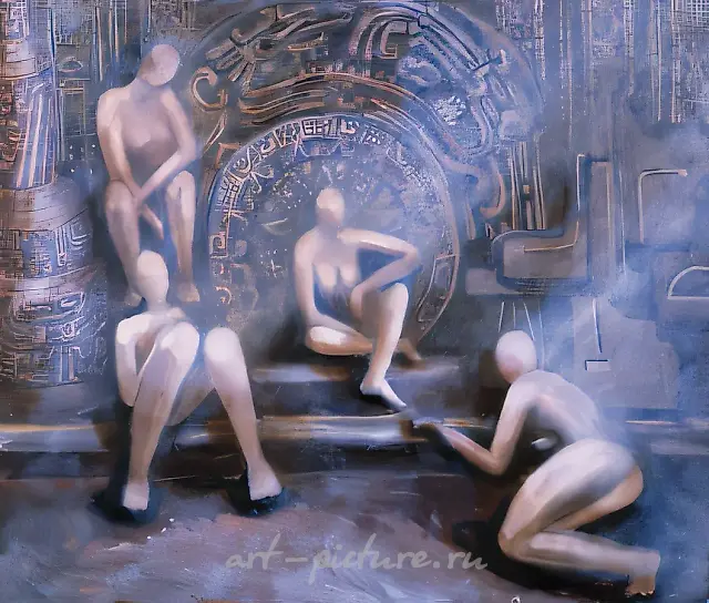 圣经题材《雅歌》，1990年，布面油画，80x100厘米。私人收藏，荷兰