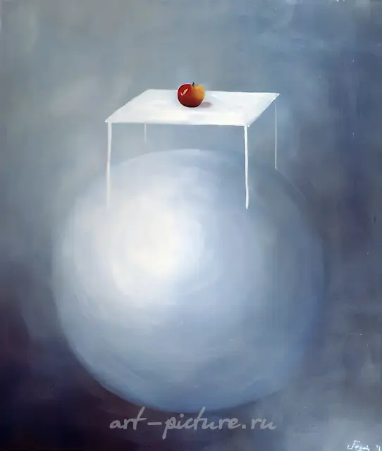 世界的呼吸，1989年，布面油画，100x80厘米。作者自藏