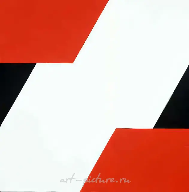 《阴-阳》系列之一。第18号，1990年，布面油画，140x140 作者自藏