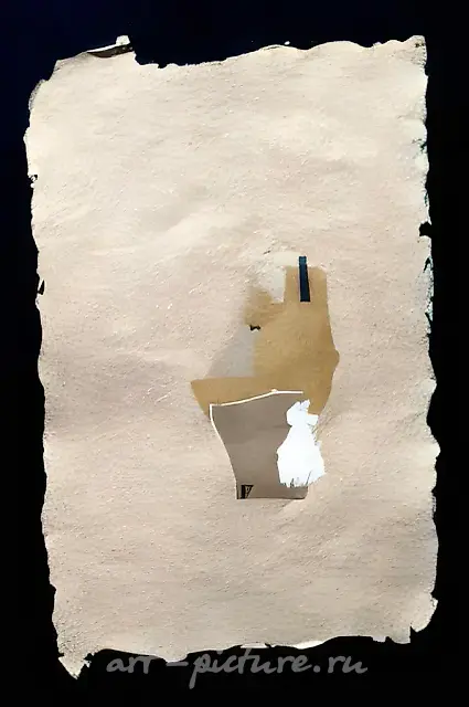 From the author`s book «Book of Abandoned Flowers», 1995, paper of author`s casting, collage, print, 33x25 cm. Author`s property
