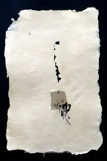 From the author`s book «Book of Abandoned Flowers», 1995, paper of author`s casting, collage, print, 33x25 cm. Author`s property