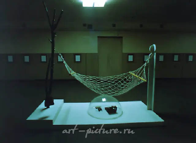 The Hearts of the Four. Detail of the Exhibit at Moscow Officer’s House, 1992, Mixed media,   Author’s property