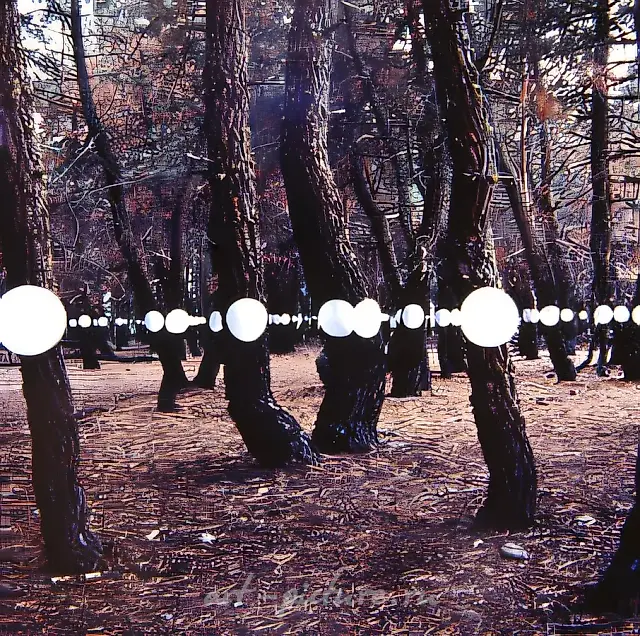 Артефакты. Из серии "Инсталляции - 93", 1993, Цветной слайд, 6х6 см Собственность автора