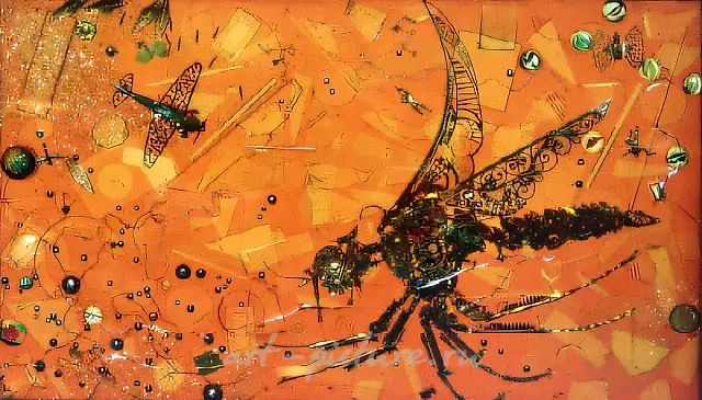 Paleontological Gnat, 1994, Mixed media, 169x67 Author’s property