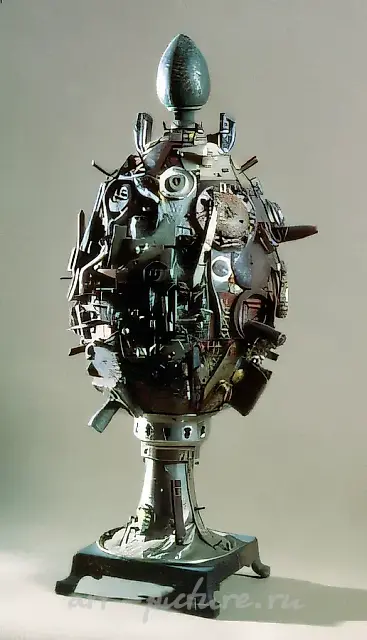 Egg-Samovar, 1994, mixed technique, H=58 cm. Author`s property