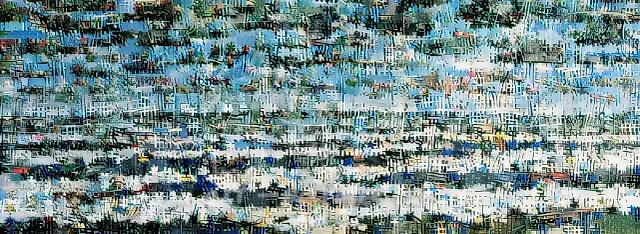 Landscape, 1993, mixed technique, 162x78. Author`s property