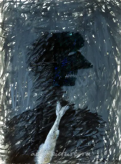 Fish - 2, 1991, paper, tempera, gouache, 50x38 cm. Author`s property