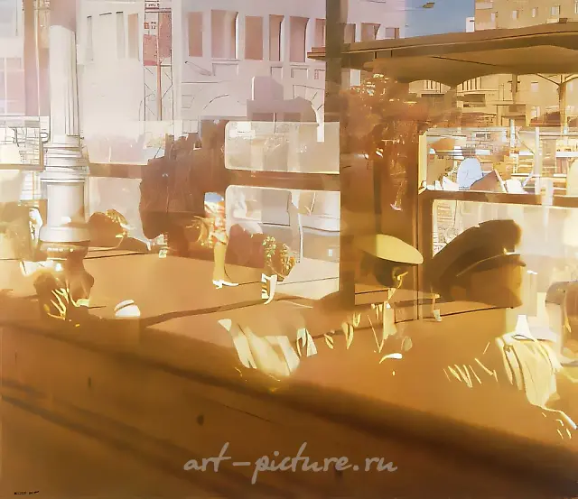 Under Way. From the "Railway Station" cycle, 1987, Oil on canvas, 170 x 200 cm Vladimir Ovcharenko’s collection, Moscow