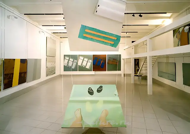 The Obvious. Part of exhibit at Regina Gallery, Moscow. Represents effects (defects) of individual visual perception, 1993,  ,   Represents effects (defects) of individual visual perception: retained image (with eyes closed), blank spots in the eye, objects out of focus, etc.