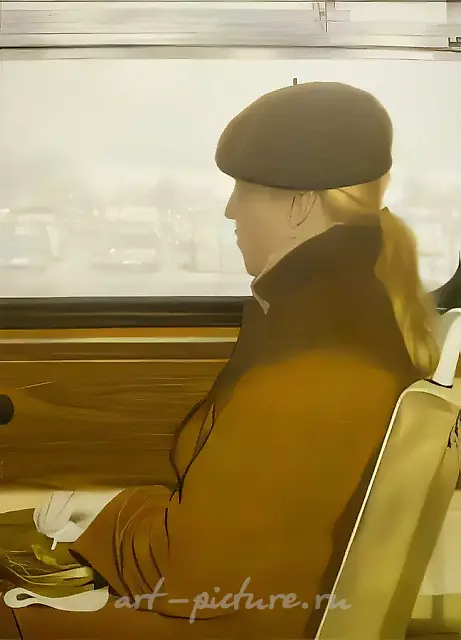 Passenger (From the Cycle "Local Bus"), 1984, oil on canvas, 150х110