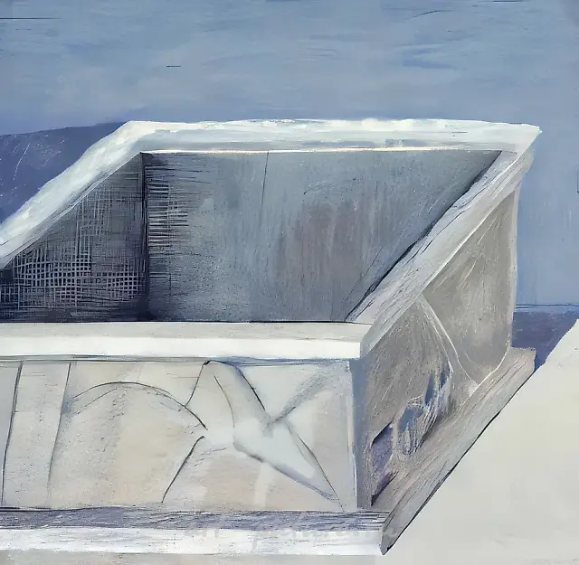 A Box, 1990, Acrylic, gouashe, color pencil on paper, 100x100 cm Author’s property