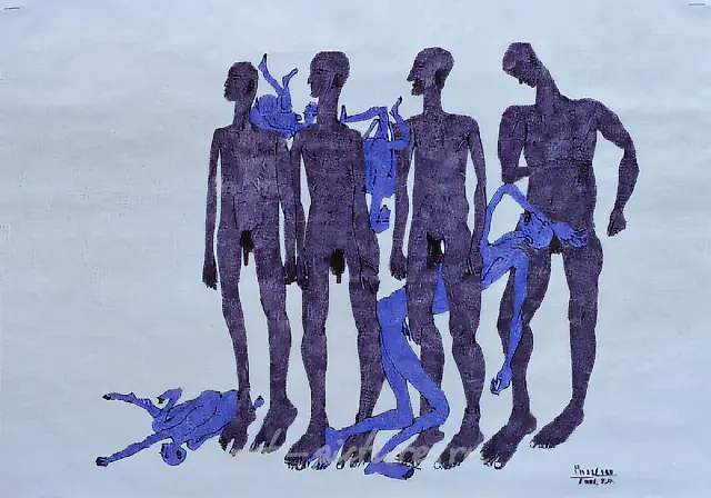 梳子，1993年，描图纸、墨水、彩色笔，31x42厘米，W.Wittrock 收藏，德国杜塞尔多夫