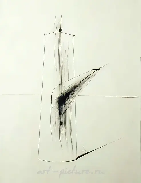 茶壶，1991年，墨水、钢笔，31.5×25厘米，私人收藏，莫斯科