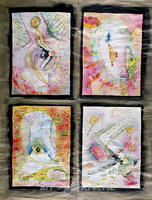 Window Looking Inwards (from the Divers` Library), 1989, paper, tracing paper, mixed technique, 105x77 cm. Duke University Museum