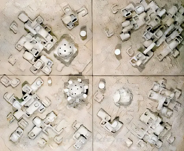 Азия. Город мертвых, 1987, Смешанная техника, 100х120х12,5 см Коллекция современного искусства Государственного музея-заповедника Царицыно, Москва