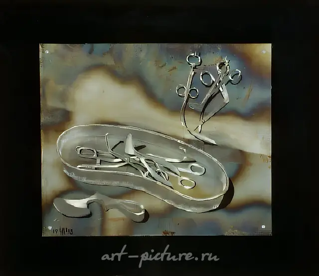 Medical Instruments, 1993, metal engraving, 50x60 cm. Private collection, Germany