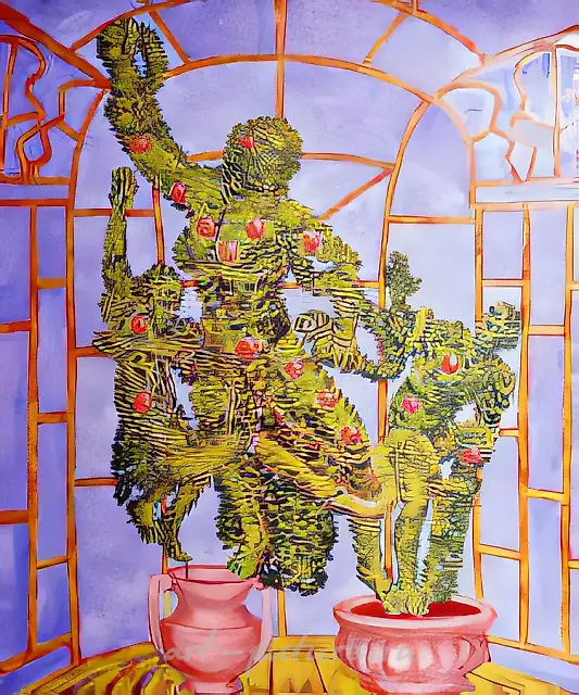 Laocoon, 1993, canvas, oil, 165x140 cm. Collection of Ch. Mulligan, Stuttgart, Germany
