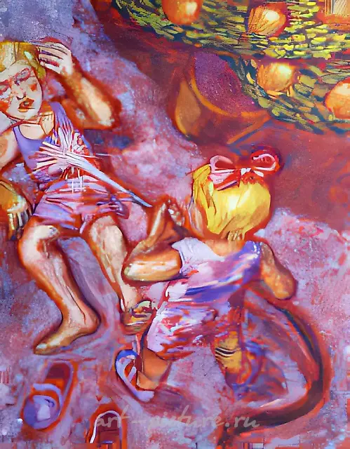 Interrupted Dream at Summer Noon, 1992, canvas, oil, 100x80 cm. Author`s property