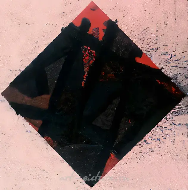 From the Series "Rhombus-Row". No.3, 1988, Oil on canvas, relief, 150x150 cm Author’s property
