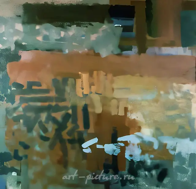 通向大海。No.1，1988年，布面油画，140×140厘米 作者自藏
