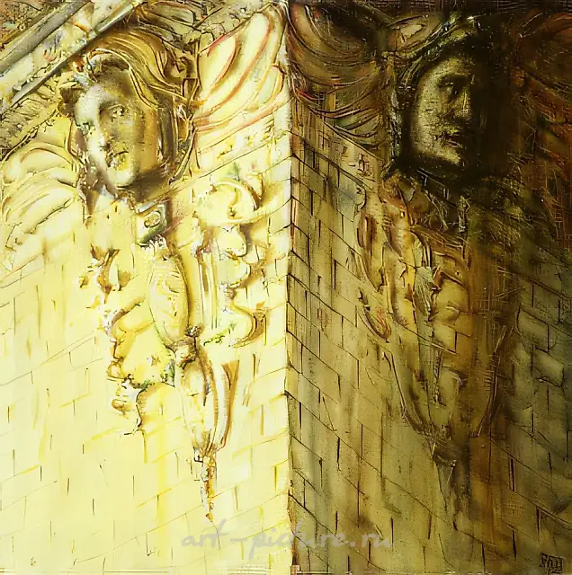 Квадрат III, 1992, Холст, масло, 100 х 100 см Собственность автора