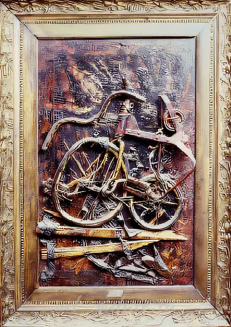 Движение, 1973, Ассамбляж, 114х83х11 см Собственность автора