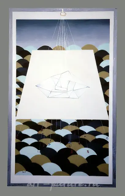 Crystals of Connections, 1994, canvas, acrylic, 180x100 cm. Author`s property