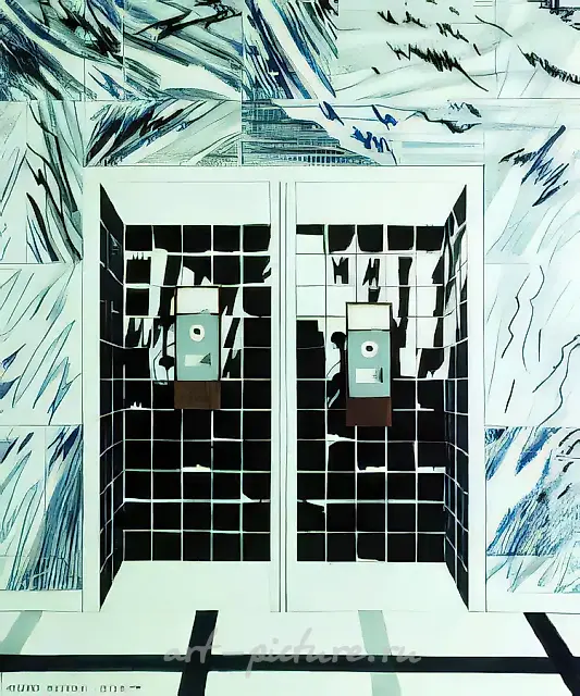 Волшебный мир московского метро, 1984, Бумага, восковые мелки, пастель, 90х70 см Собственность автора