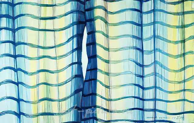 Рассвет, 1984, Бумага, восковые мелки, 55,5х65,5 см Собственность автора