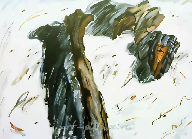 Головешки, 1989, Холст, масло, 150х200 см Собственность автора