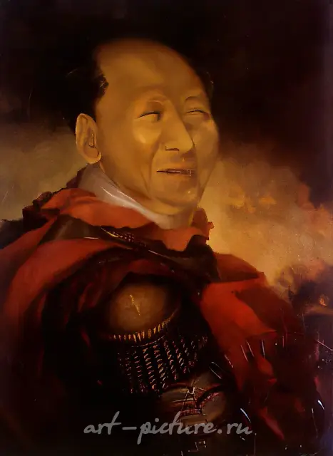 毛泽东肖像，身穿红色斗篷，1992年，布面油画，200×150厘米，马拉特·盖尔曼画廊，莫斯科