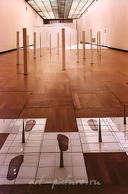 《空间身体》项目。展览全景，1995年，混合媒介。作者自藏。