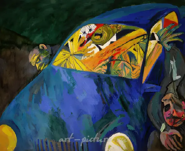 商人之死，1995年，布面油画，290x320厘米，柏林伊娃·波尔画廊，德国