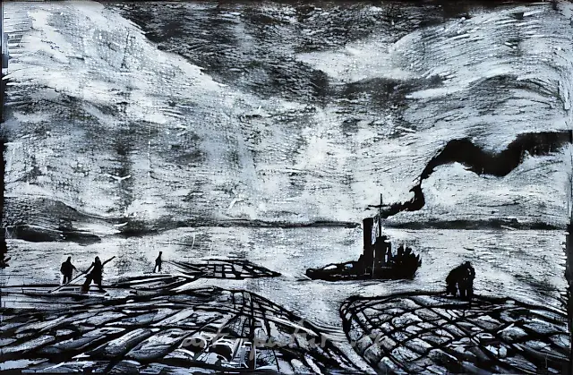 无题，选自《学校黑板》系列，1991年，粉笔、学校黑板，160×100厘米，俄罗斯联邦文化部