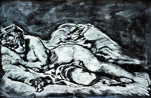 无题，出自《学校黑板》系列，1991年，粉笔，黑板，160x100，俄罗斯联邦文化部藏