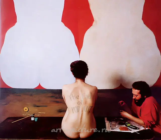 End of Pop Art. Action, 1981, fresco, 300x300 cm. Author`s property