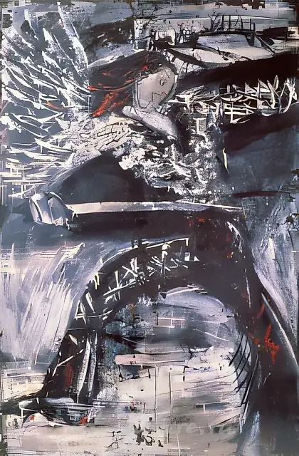 DZoiNG!!!, 1985, pergamine, tempera, 200x105 cm. Author`s property