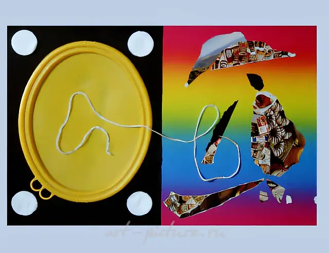 Without a Title, 1988, collage, 40x60 cm. Collection of I. Dittrich, Vienna, Austria