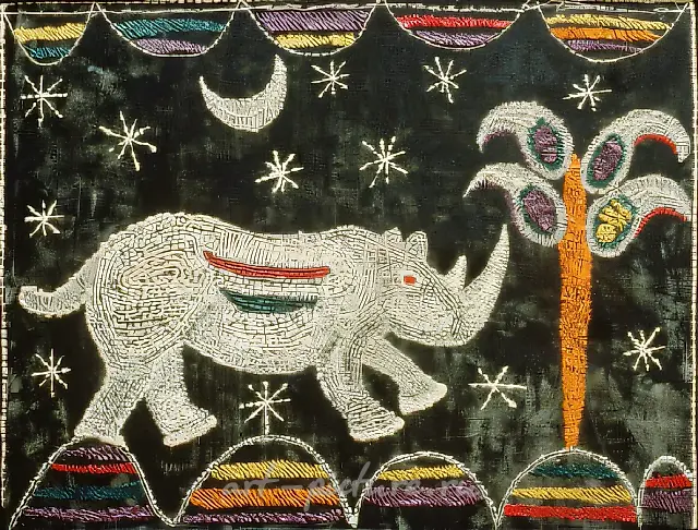 白犀牛，1989年，综合材料，120x160，托马斯·克林茨-恩斯特收藏