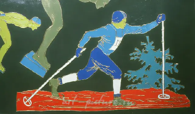 疯狂者。三联画。第二部分，1989年，混合媒介，珐琅，120×200厘米，彼得·路德维希收藏
