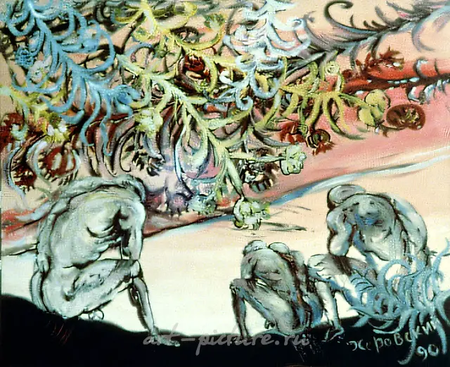 龙羽，1994年，布面油画，100×120厘米 作者藏