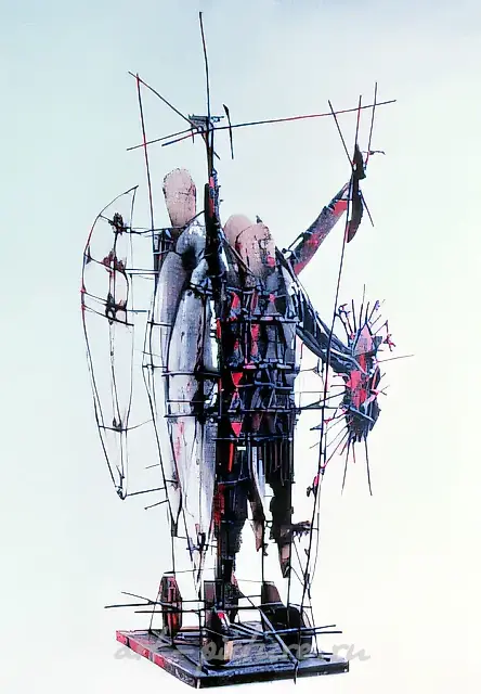 天使生物，1988年，金属，焊接，120x80x60厘米，"莫斯科调色板"画廊，莫斯科